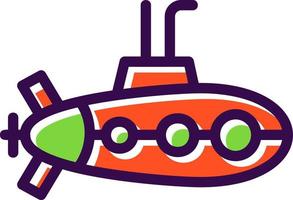 Submarine Vector Icon Design
