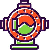 Diving Helmet Vector Icon Design