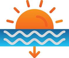 Sunset Vector Icon Design