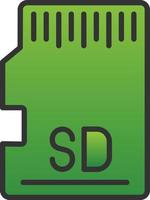 diseño de icono de vector de tarjeta sd