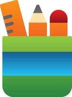 Pencil Case Vector Icon Design