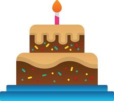 Birthday Cake Vector Icon Design