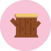 Tree Stump Vector Icon Design