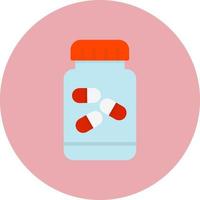 Pills Bottle Vector Icon Design