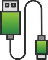 diseño de icono de vector de cable de datos