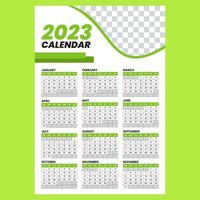 2023 Calendar Portrait Template Design with Modern Style vector