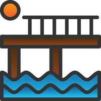 diseño de icono de vector de muelle