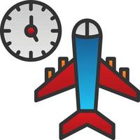 diseño de icono de vector de tiempos de vuelo