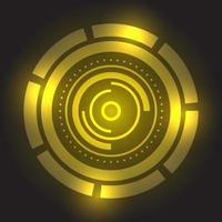 Abstract technology with Hi-tech gold background vector