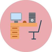 Work Station Vector Icon