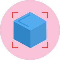 icono de vector de cubo