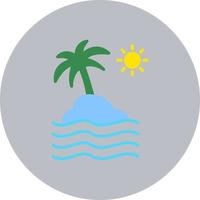 icono de vector de playa