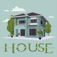 Home exterior, modern house designs vector