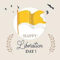 día de la liberación. inscripción del día de la liberación para todos los países vector