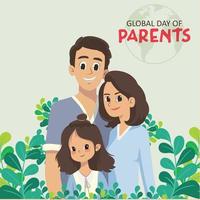 ilustración vectorial del día mundial de los padres. apreciar a todos los padres en todo el mundo vector