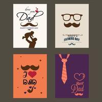 Happy Father's Day Design Collection. vintage style Father's Day Designs on light background vector