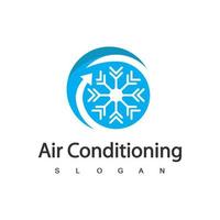 logotipo de aire acondicionado, concepto de logotipo hvac vector