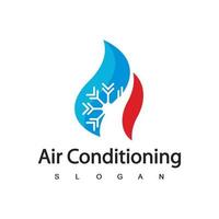 logotipo de aire acondicionado, concepto de logotipo hvac vector