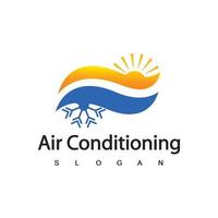 logotipo de aire acondicionado, concepto de logotipo hvac vector