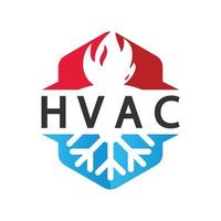 logotipo de aire acondicionado, concepto de logotipo hvac vector