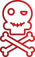 icono de vector de calavera