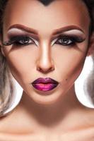 Glamour portrait of sexual female with make up and healthy skin photo