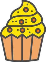 icono de vector de muffin