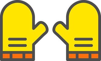 Oven Mitts Vector Icon