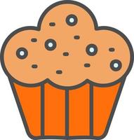 icono de vector de muffin