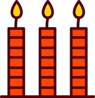icono de vector de velas de cumpleaños