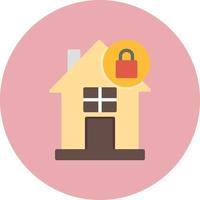 House Locked Vector Icon