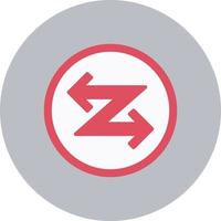 Zigzag Arrow Vector Icon