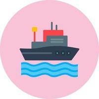 icono de vector de barco