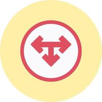T Junction Vector Icon
