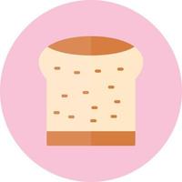 Flat Bread Vector Icon