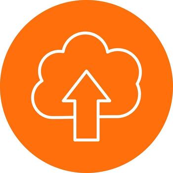Cloud Uploding Vector Icon Design
