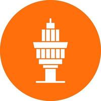Control Tower Vector Icon Design