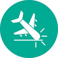 diseño de icono de vector de accidente de avión