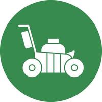 Lawn Mower Vector Icon Design