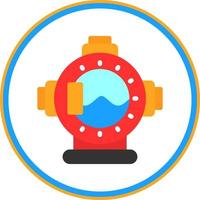 Diving Helmet Vector Icon Design