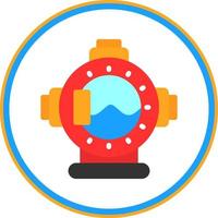 Diving Helmet Vector Icon Design