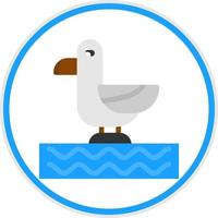 Seagull Vector Icon Design