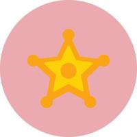 Sheriff Badge Vector Icon