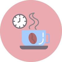 icono de vector de tiempo de café