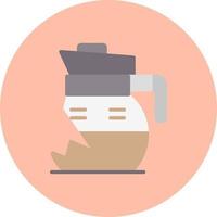 icono de vector de cafetera rota