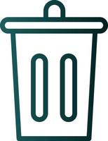 Trash Bin Vector Icon Design