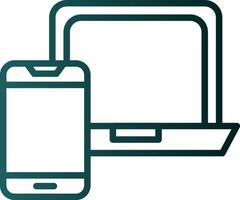 Mobile To Laptop Vector Icon Design