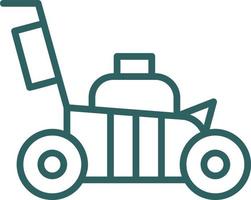 Lawn Mower Vector Icon Design
