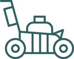 Lawn Mower Vector Icon Design