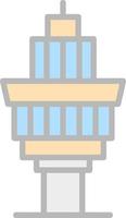 Control Tower Vector Icon Design